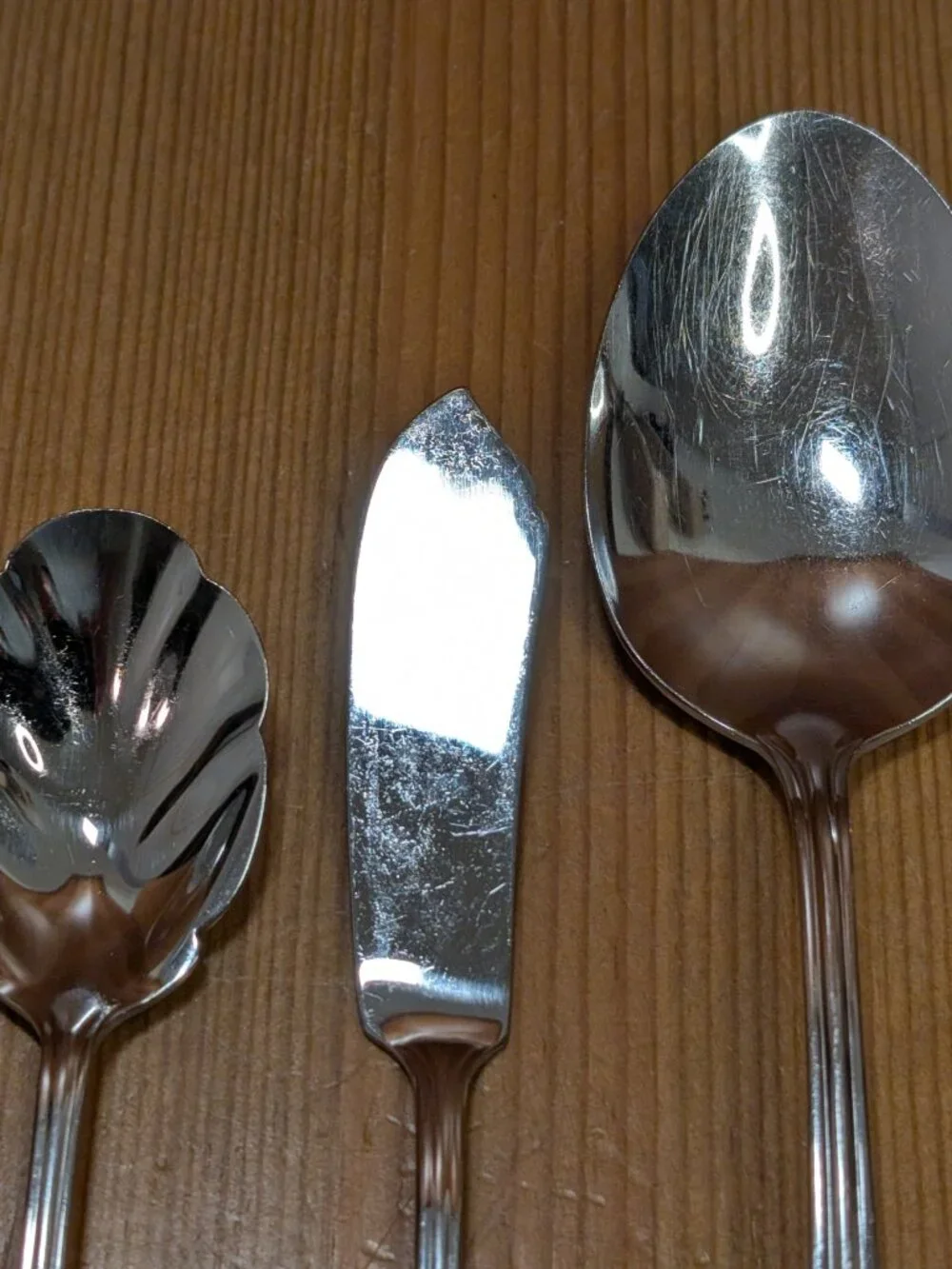 Oneida Oneida BANCROFT Stainless Steel 5pc. Serving Set Spoon Fork Lot USA - GUC